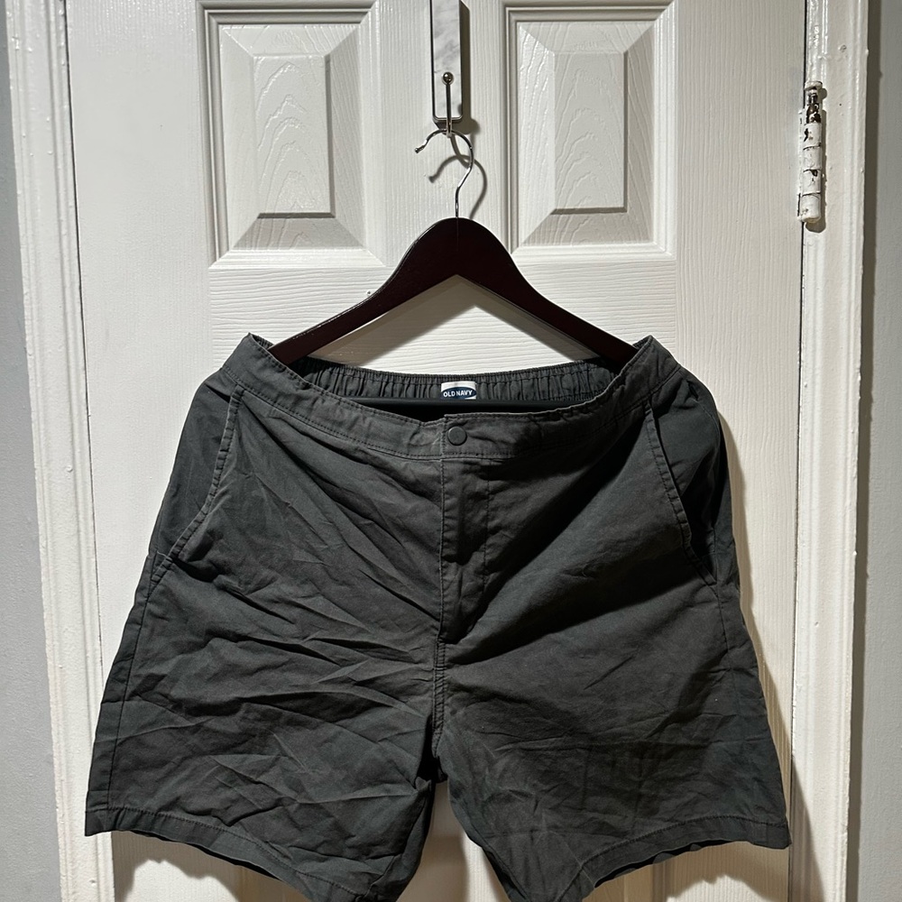 Old Navy Flat Front Black and Gray Shorts